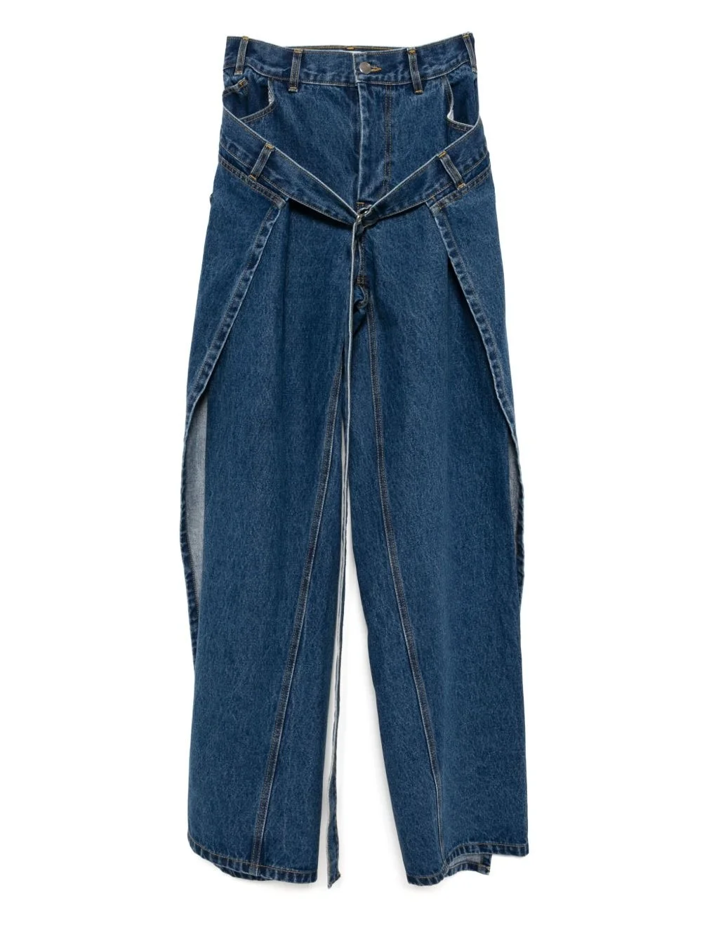 panel detailing jeans - 1