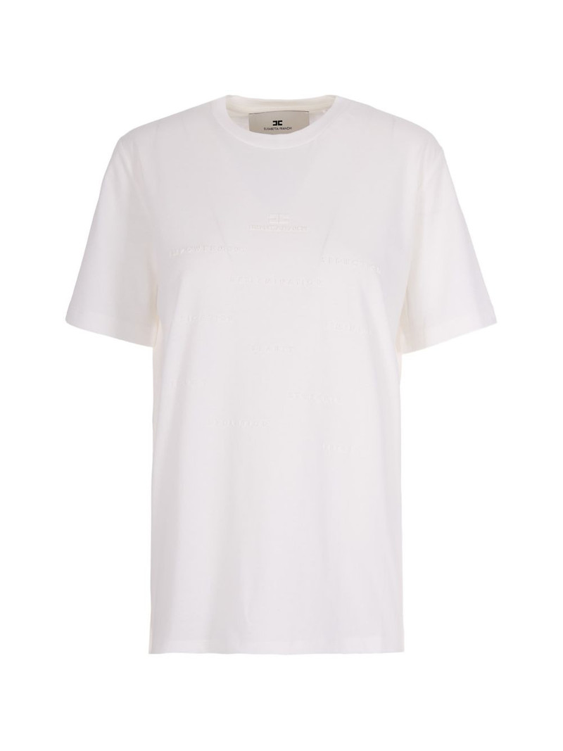 logo-embossed T-shirt 1