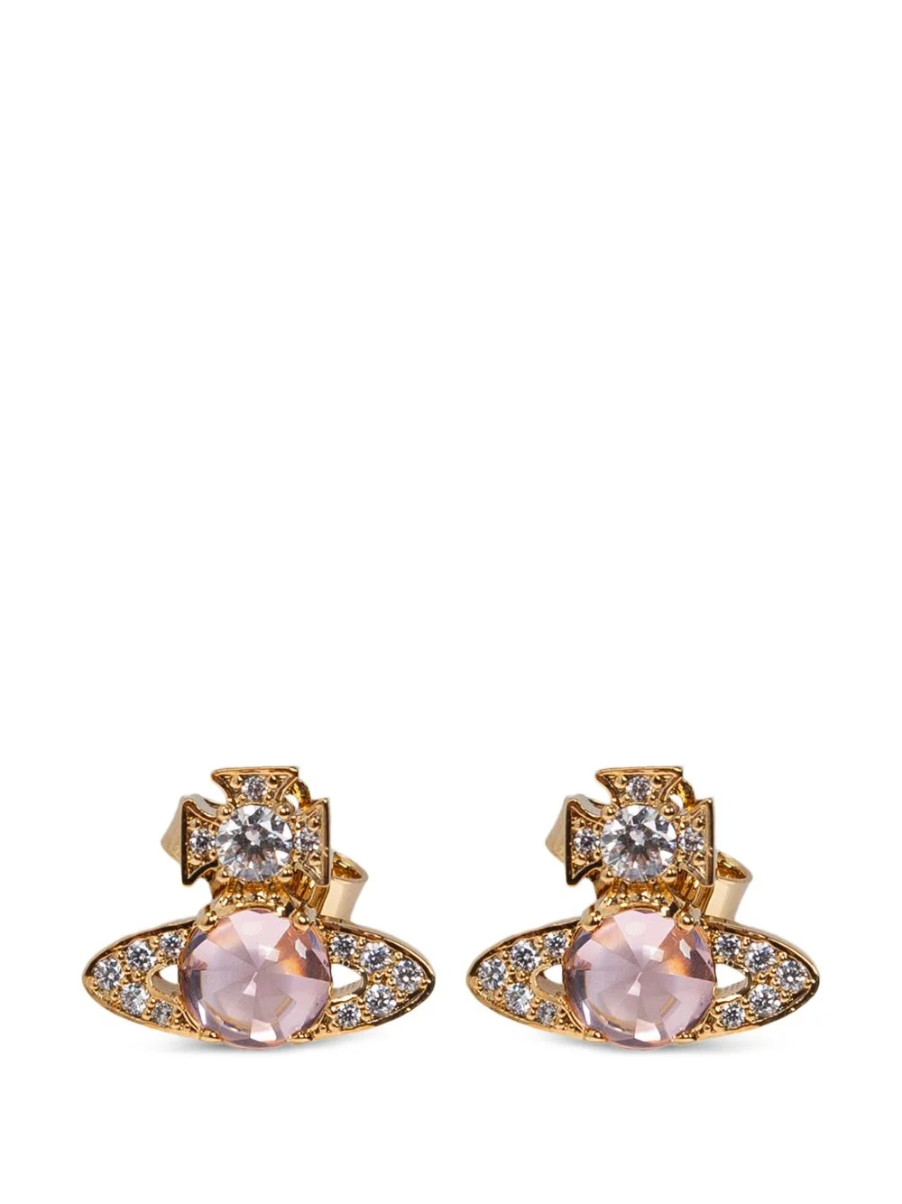 Ondina crystal-embellished Orb earrings - 1
