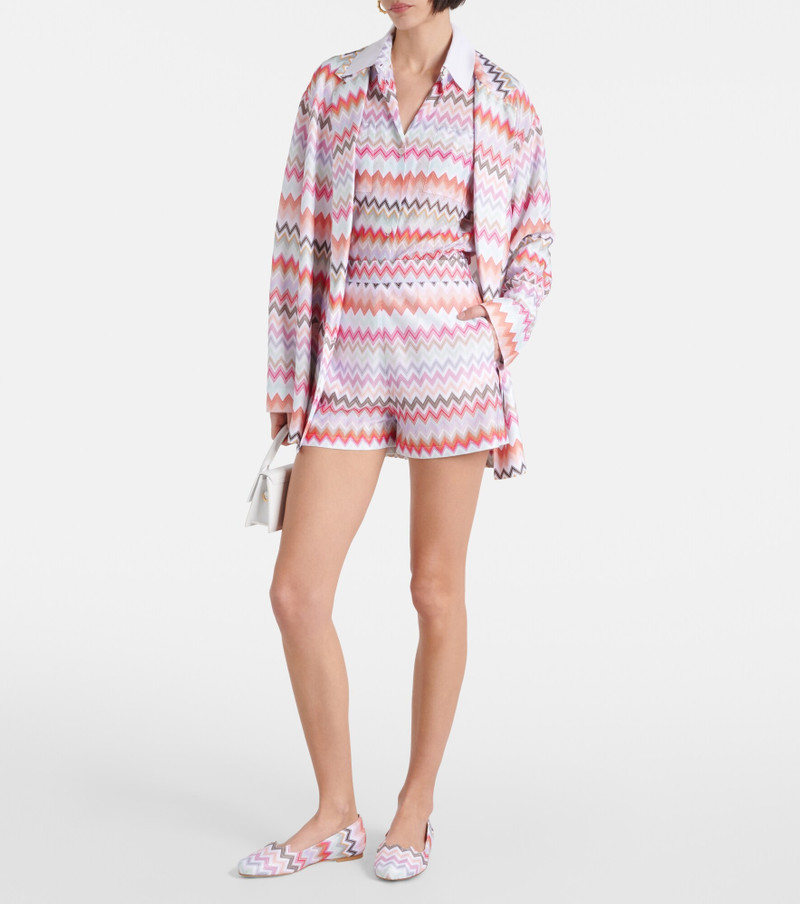 Missoni zigzag-woven ballerina shoes outlook