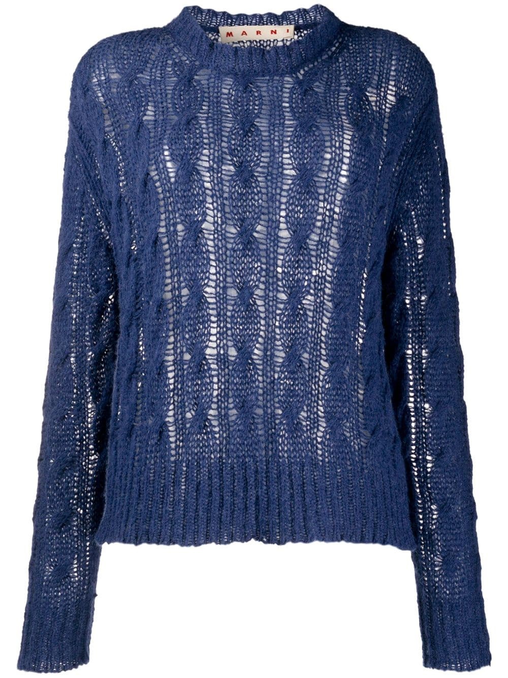 cable-knit oversized jumper - 1