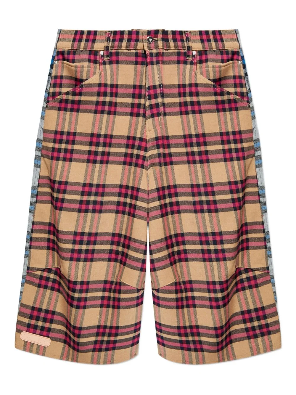 Plaid Panel Denim - 1