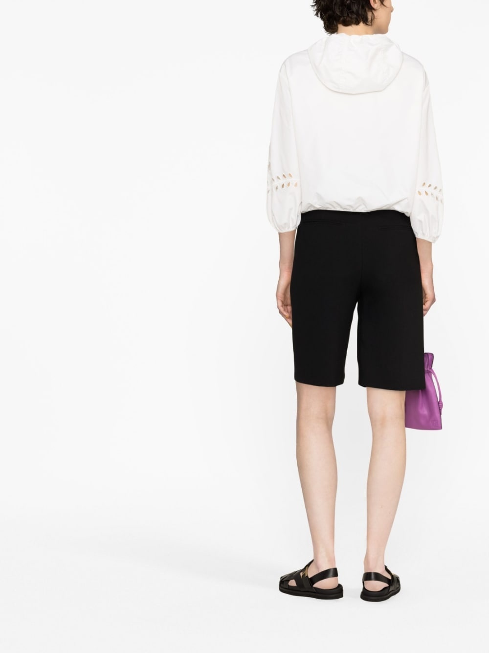 broderie anglaise cropped jacket - 3