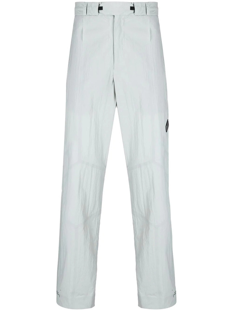 slit-detail straight-leg trousers 1