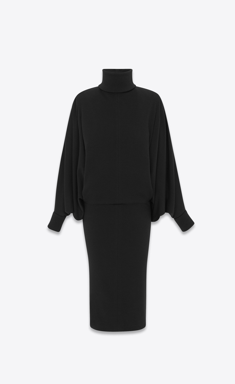 oversize long dress in wool jersey 1
