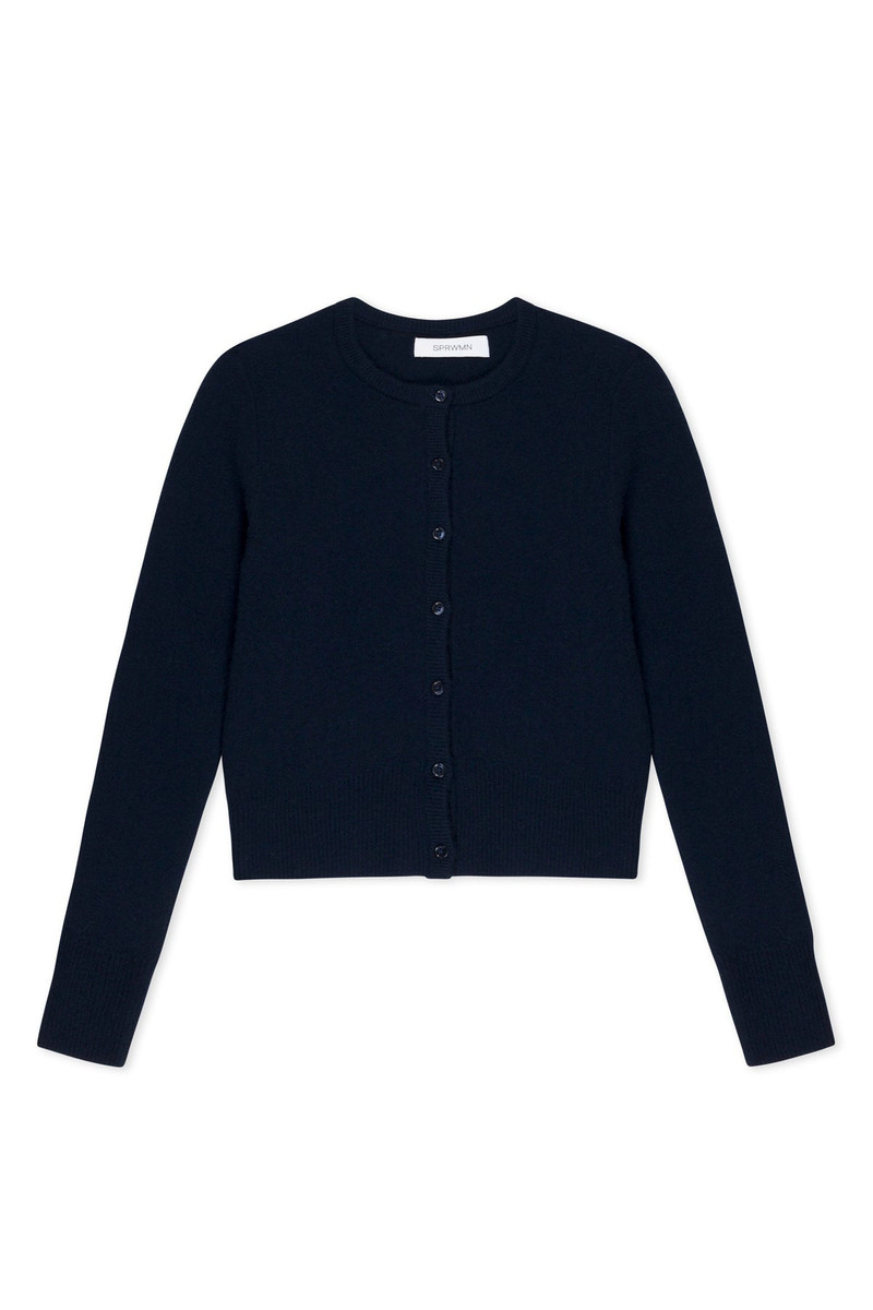 NAVY CASHMERE BABY CARDIGAN 6