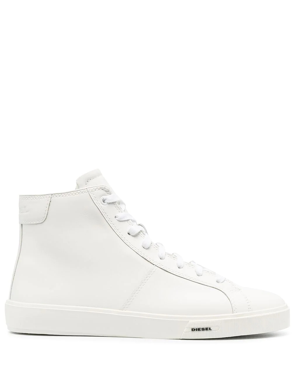 leather high-top sneakers - 1