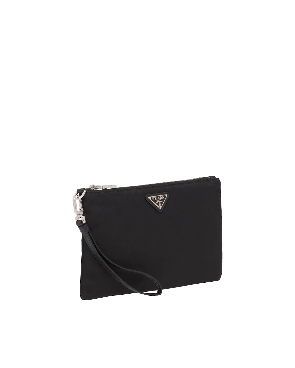 Re-Nylon and Saffiano leather pouch - 4