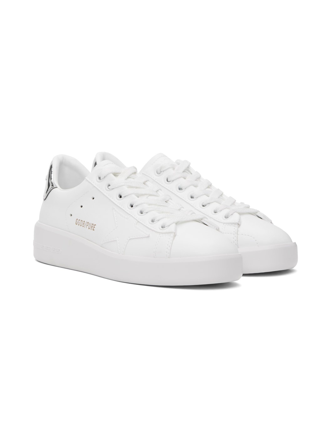 White & Silver Bio-Based Purestar Sneakers - 4