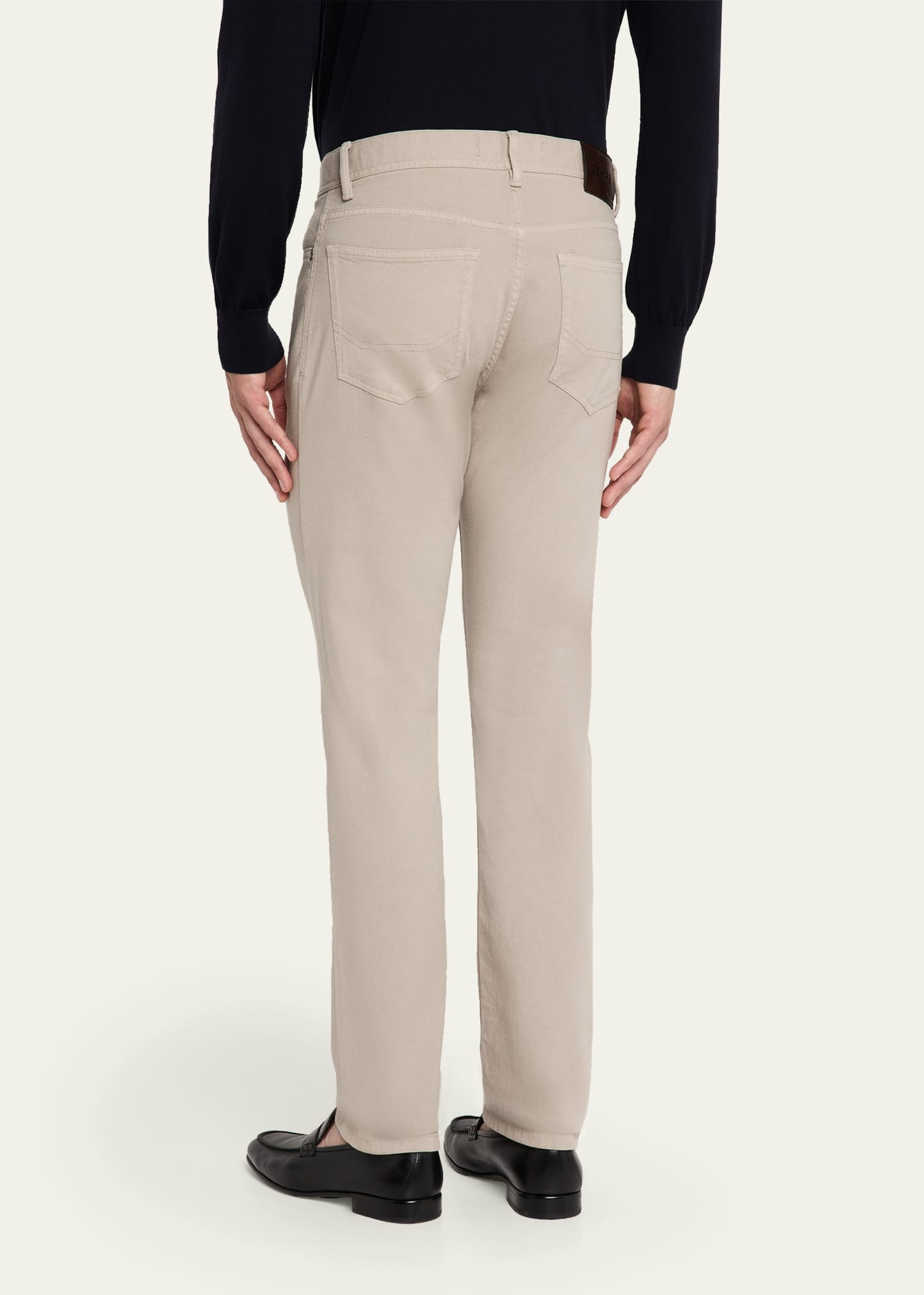 Men's Cotton Denim Five-Pocket Pants - 3