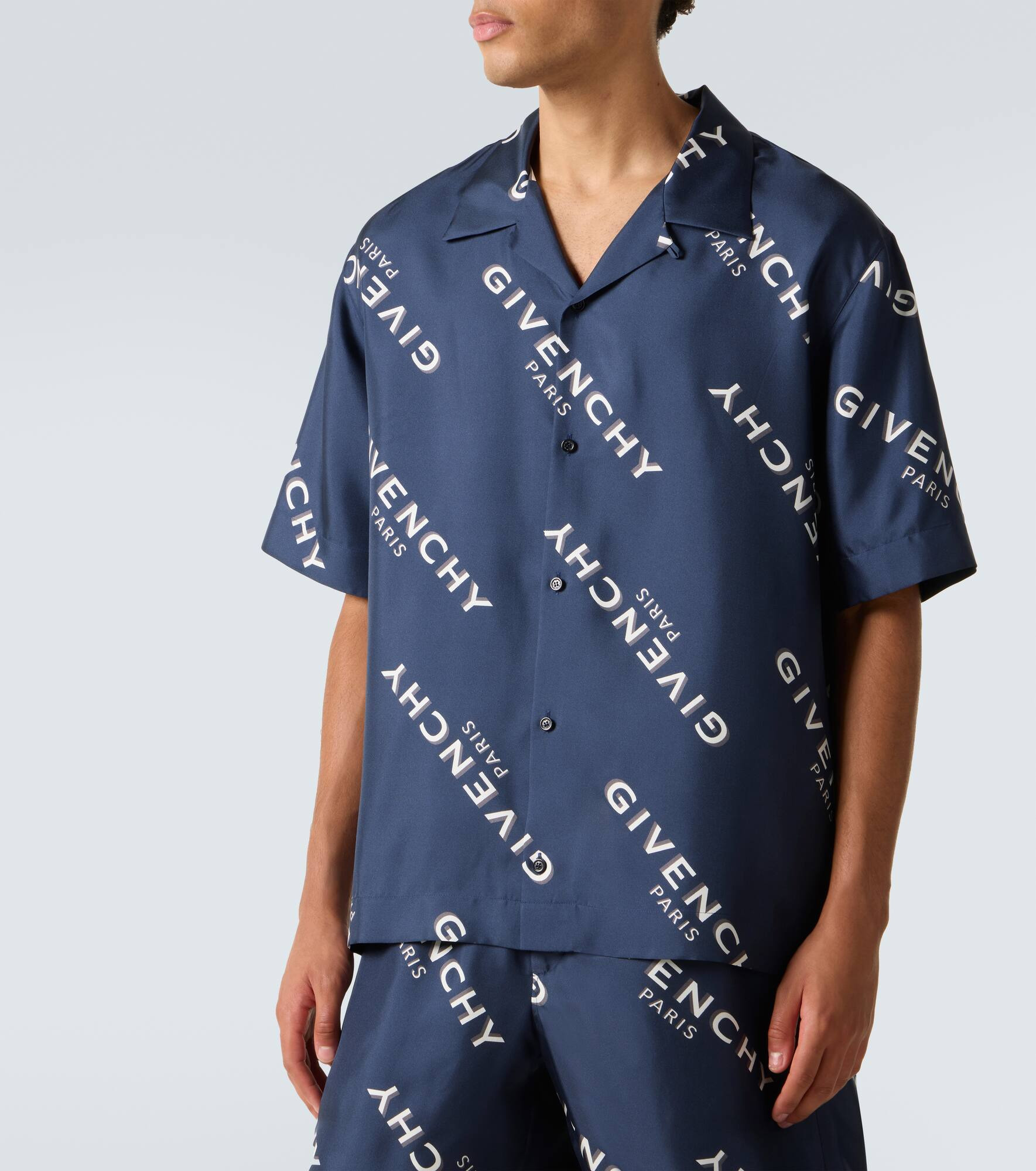 Givenchy Shadow silk bowling shirt - 3