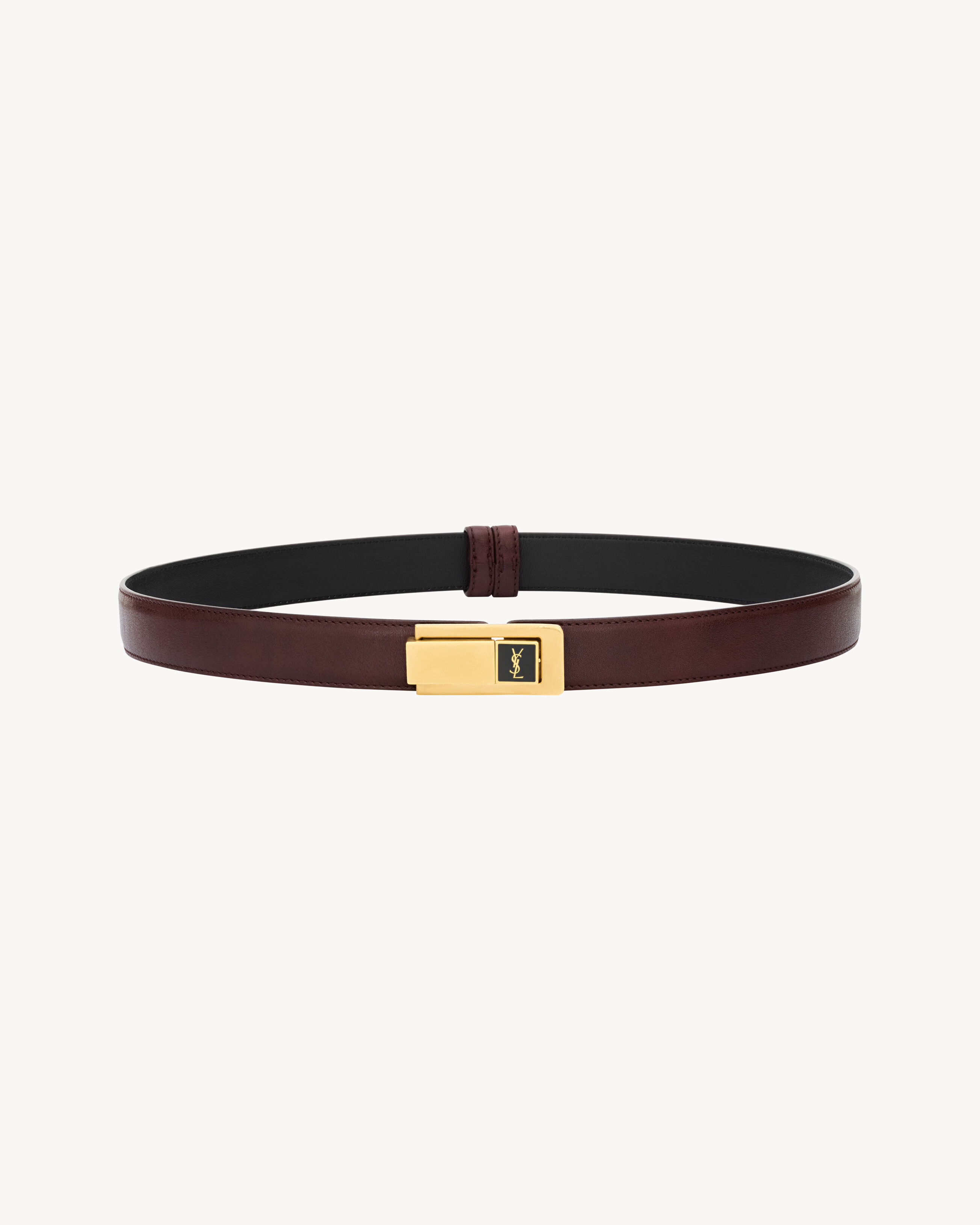CHARNIERE BUCKLE BELT IN SMOOTH LEATHER - 2
