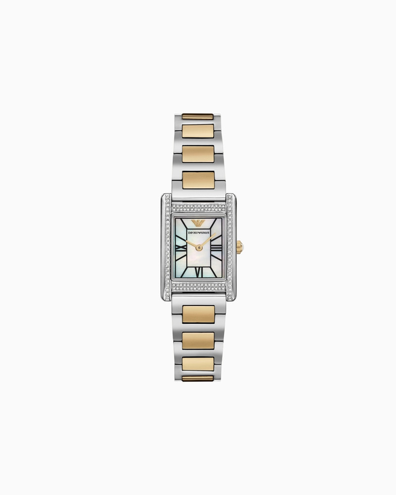 TWO-HAND TWO-TONE STAINLESS STEEL WATCH 1
