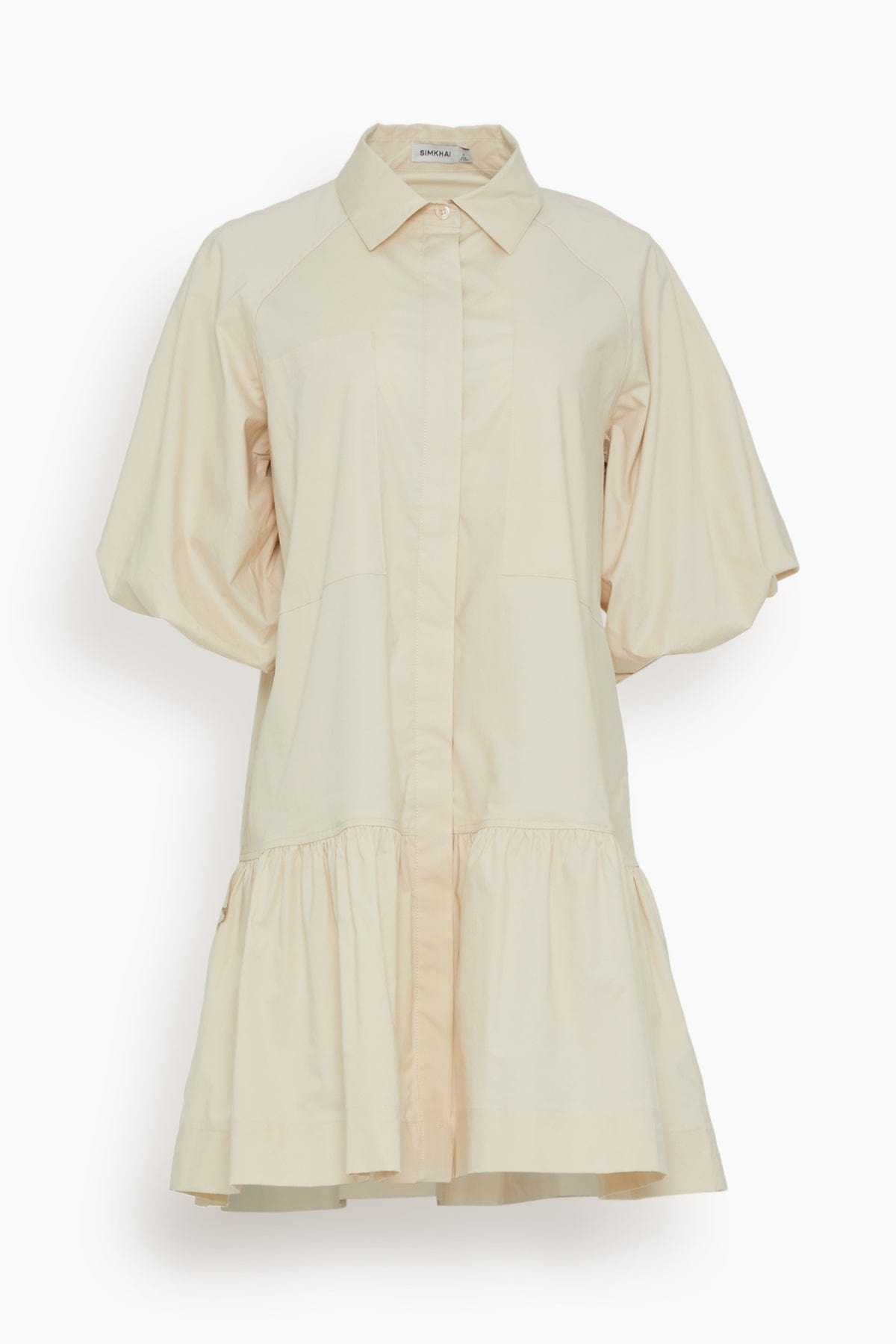 Crissy Cotton Poplin Dress in Sand - 1