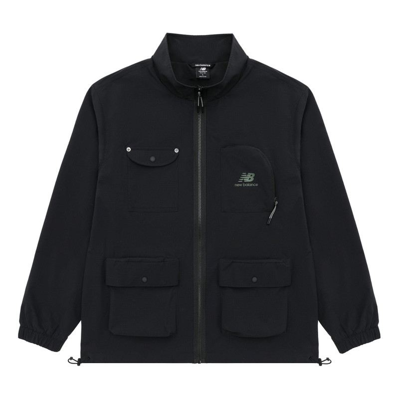 New Balance Logo Full-Zip Jacket 'Black' AMJ31322-BK - 1