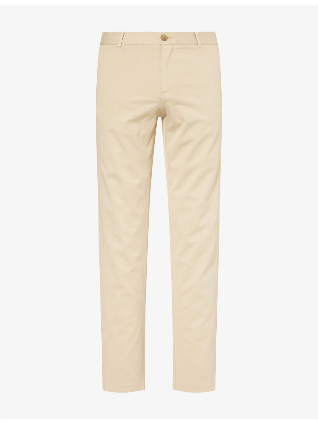 Slim-Fit Flat-Front Stretch-Cotton Chino Trousers - 1