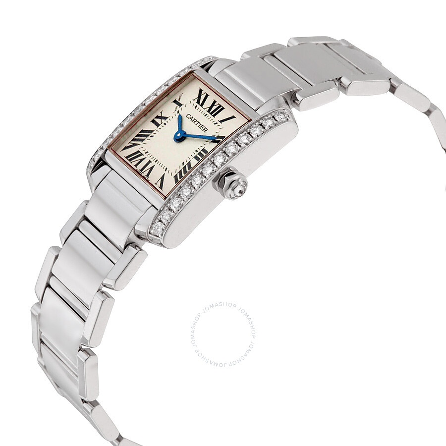 Cartier Tank Francaise 18kt White Gold Diamond Ladies Watch WE1002S3 - 2