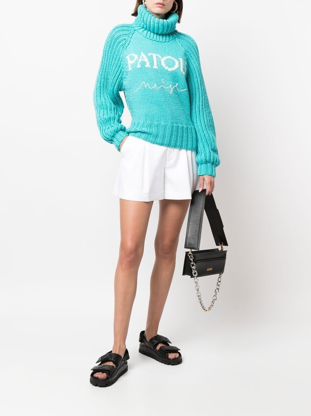 intarsia-knit logo jumper - 2