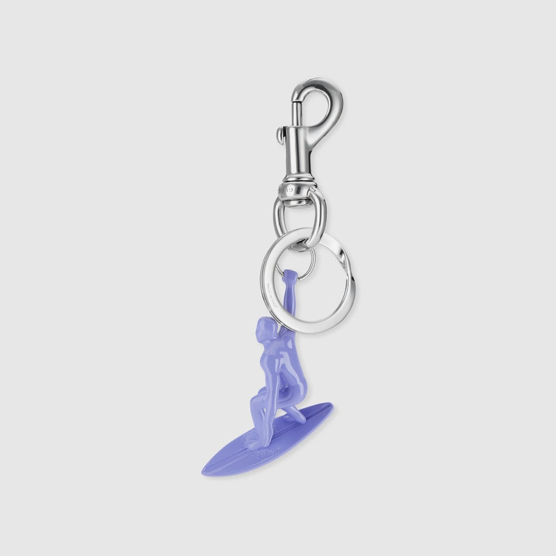 Engraved surfer keychain charm 4