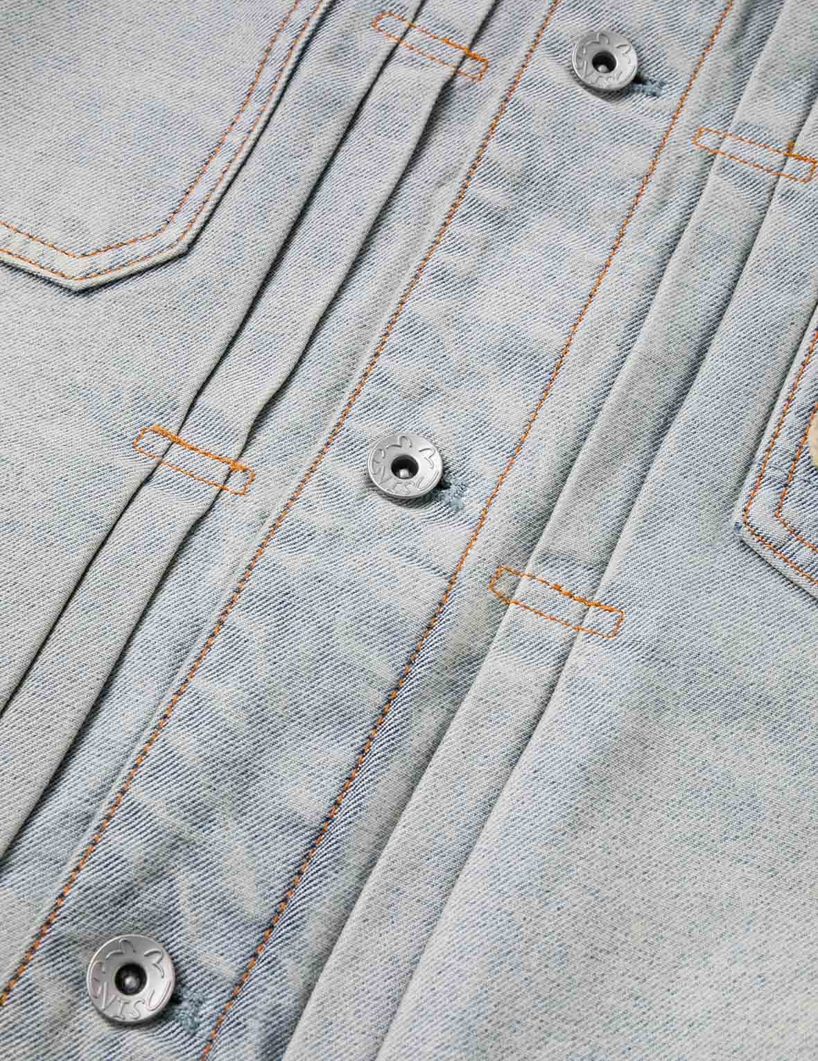 Godhead Jacquard Relax Fit Denim Jacket - 11
