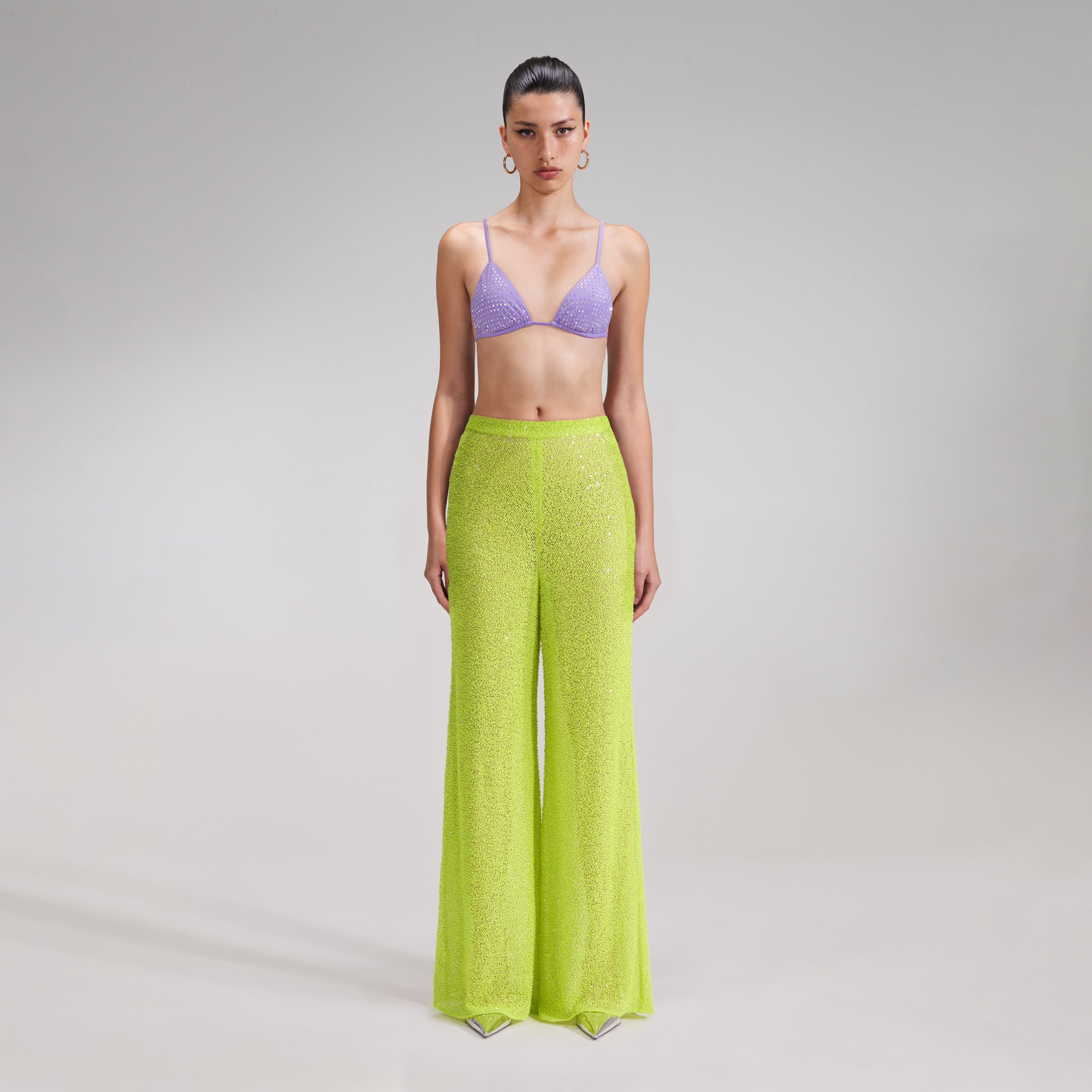 Green Beaded Trousers - 1