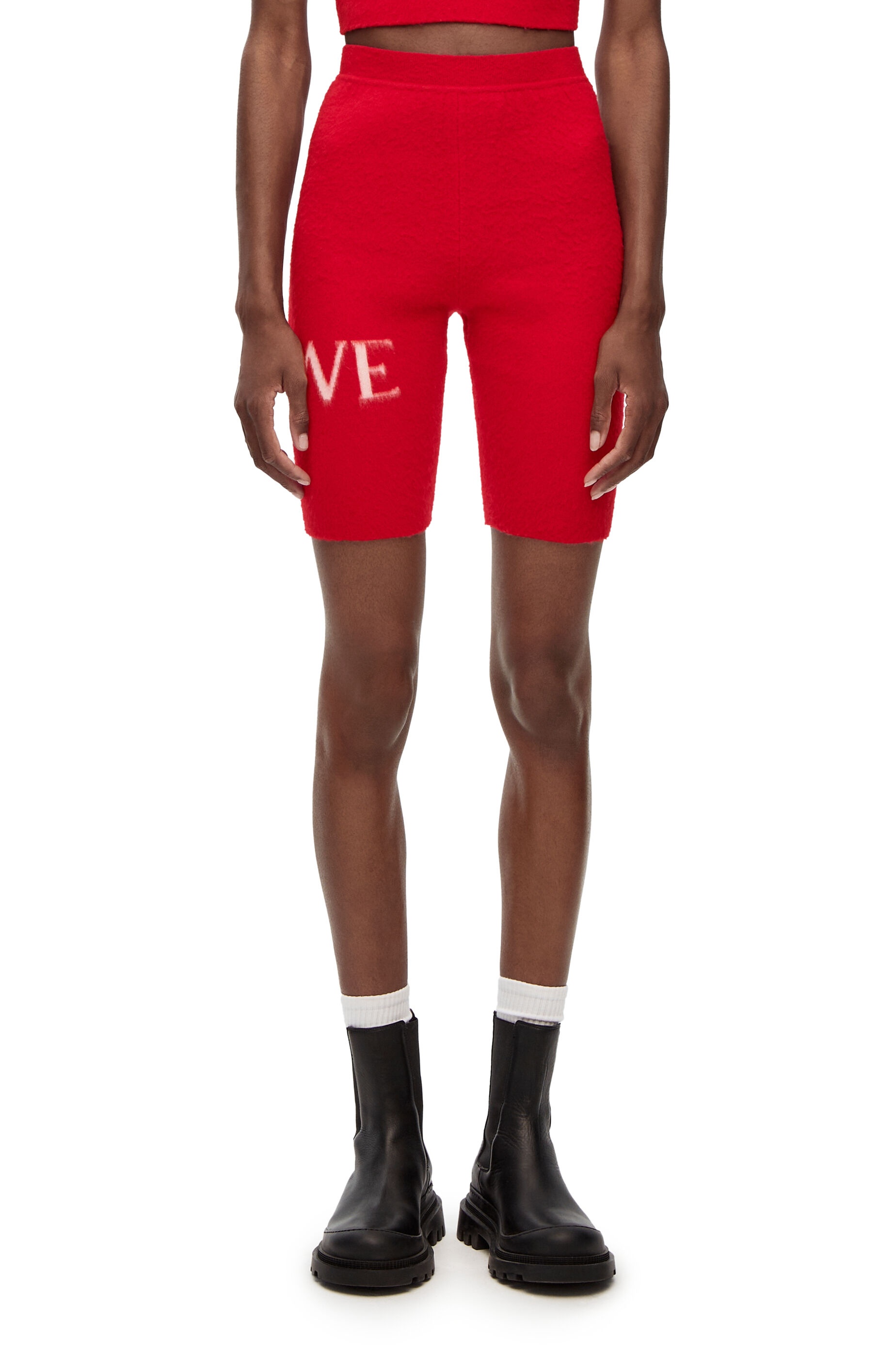 LOEWE cycling shorts in wool - 3