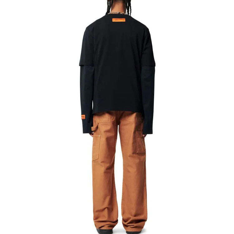 HERON PRESTON FW22 Logo Heron T-shirt 'Black' HMAA032C99JER0031010 - 4