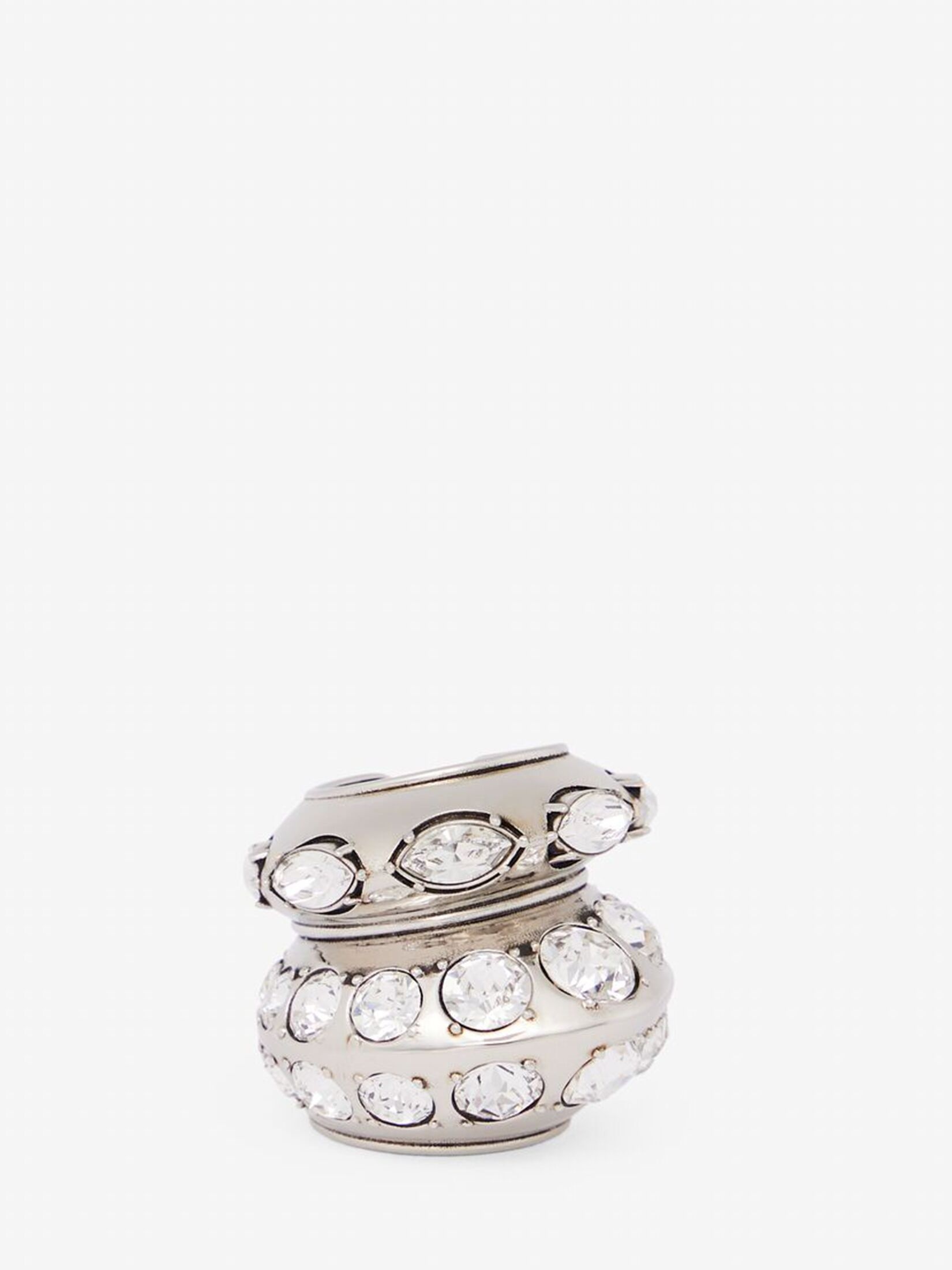 Women's Jewelled Accumulation Ring in Antique Silver - 1
