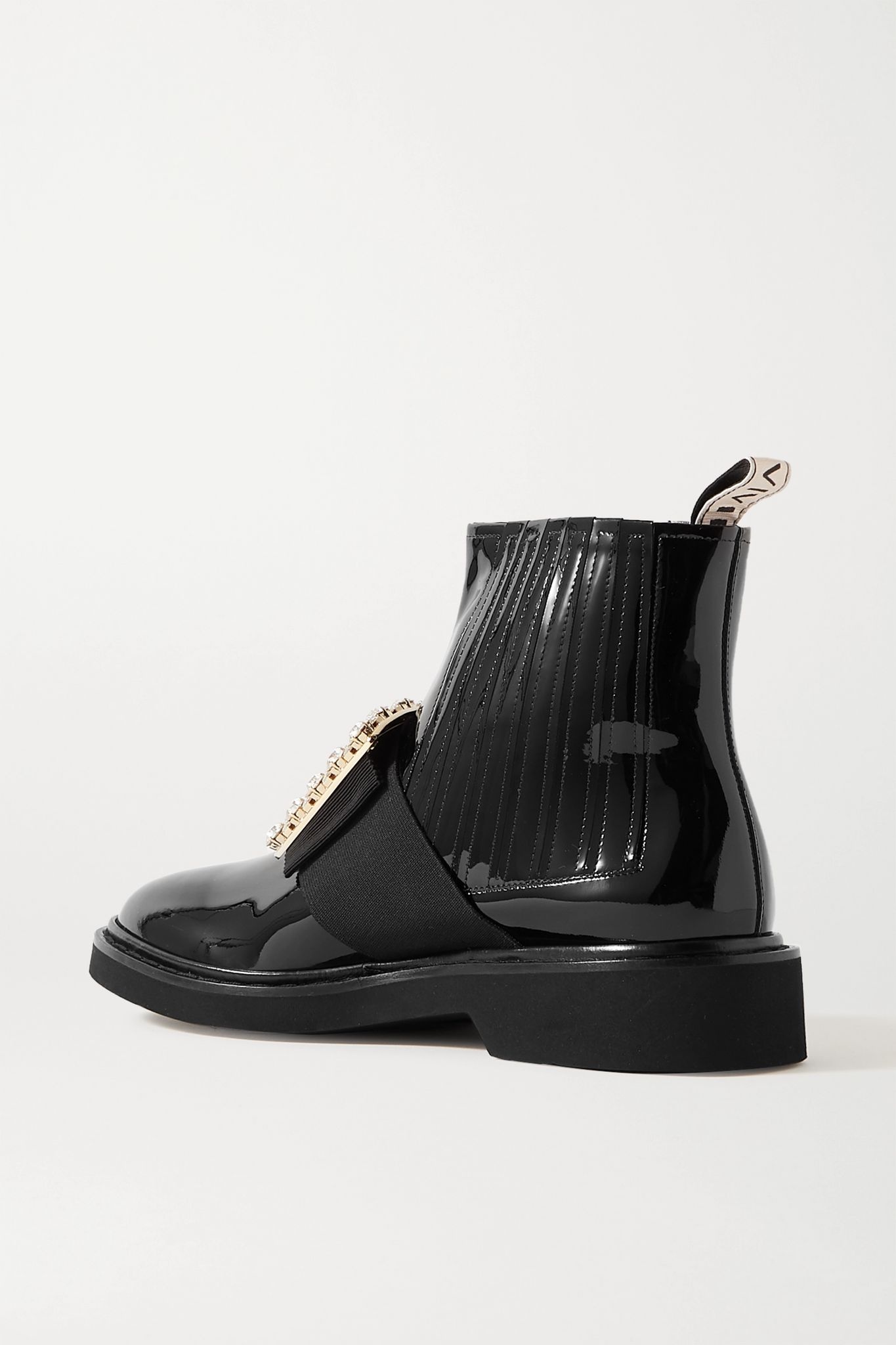 Viv Ranger crystal-embellished patent-leather Chelsea boots - 3