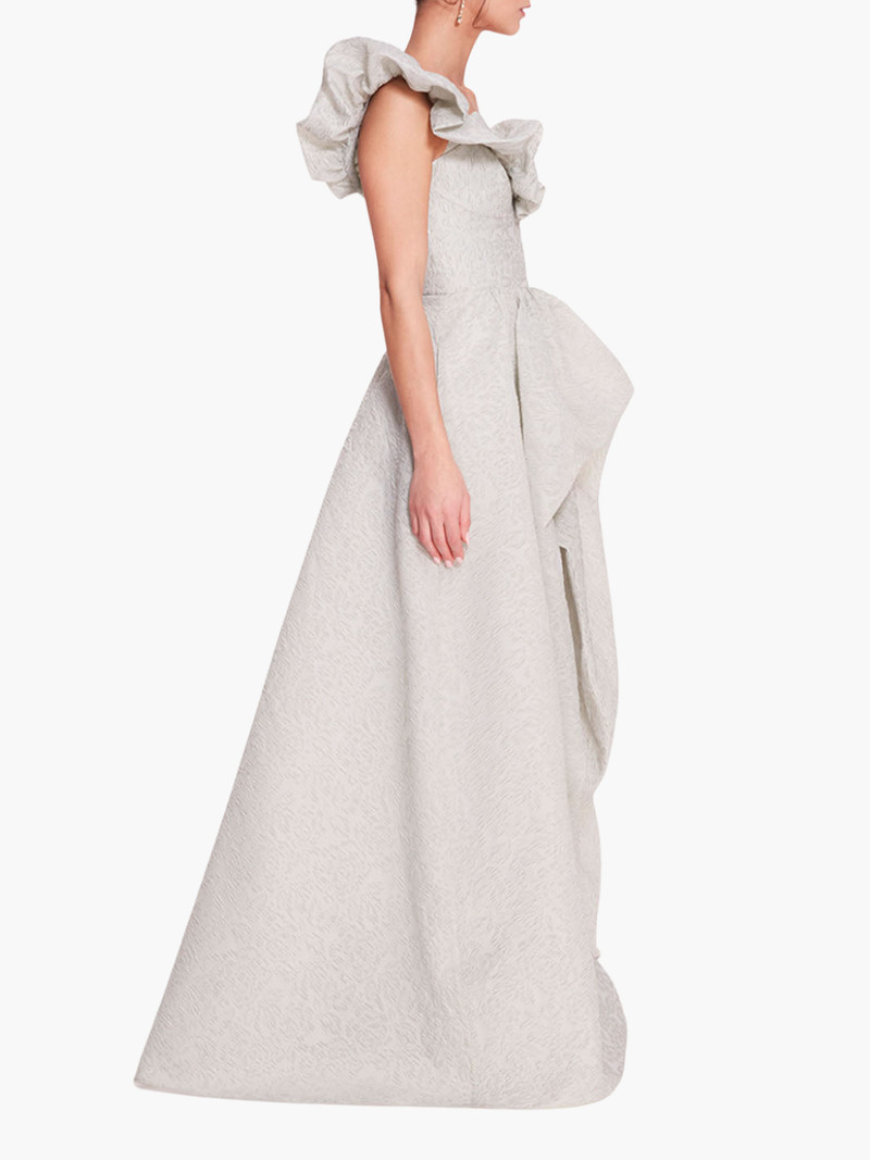 CLOQUE DRAPED GOWN 3