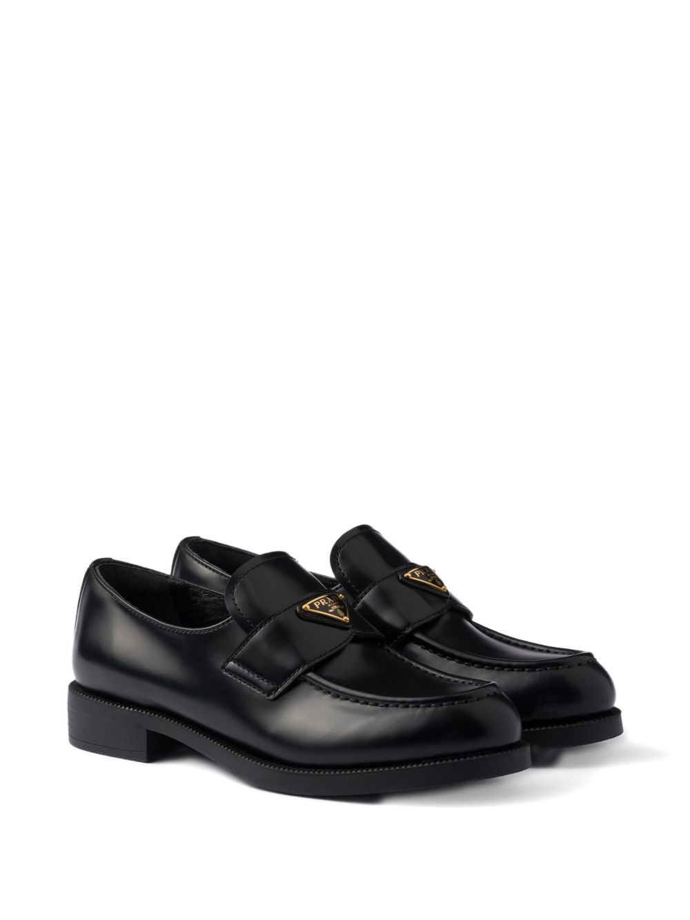 Brushed leather loafers - 2
