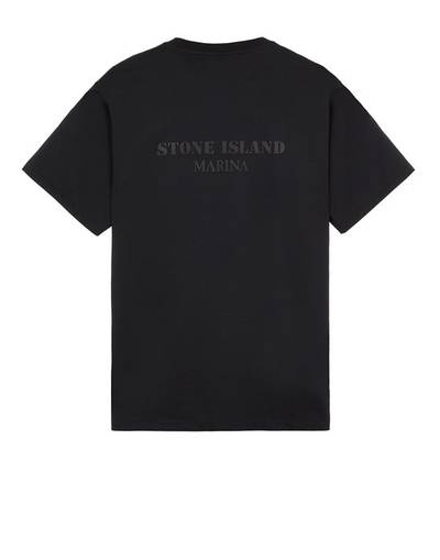 Stone Island 211X3 COTTON POLYESTER SEAQUAL® YARN COTTON JERSEY – S.I. MARINA BLACK outlook