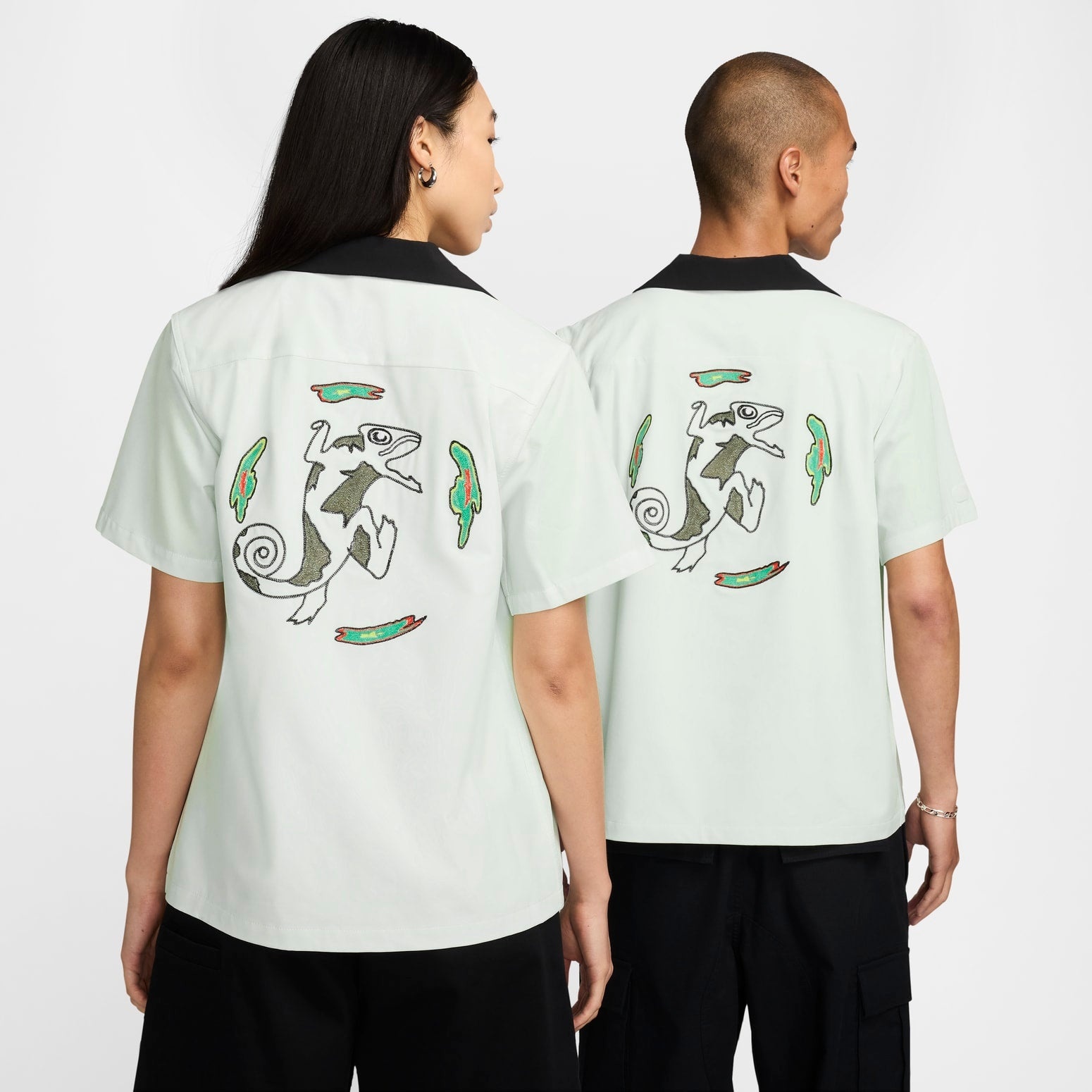 Nike SB Short-Sleeve Button-Up Skate Bowler Shirt 'Federation Agnostic' FZ4059-394 - 2