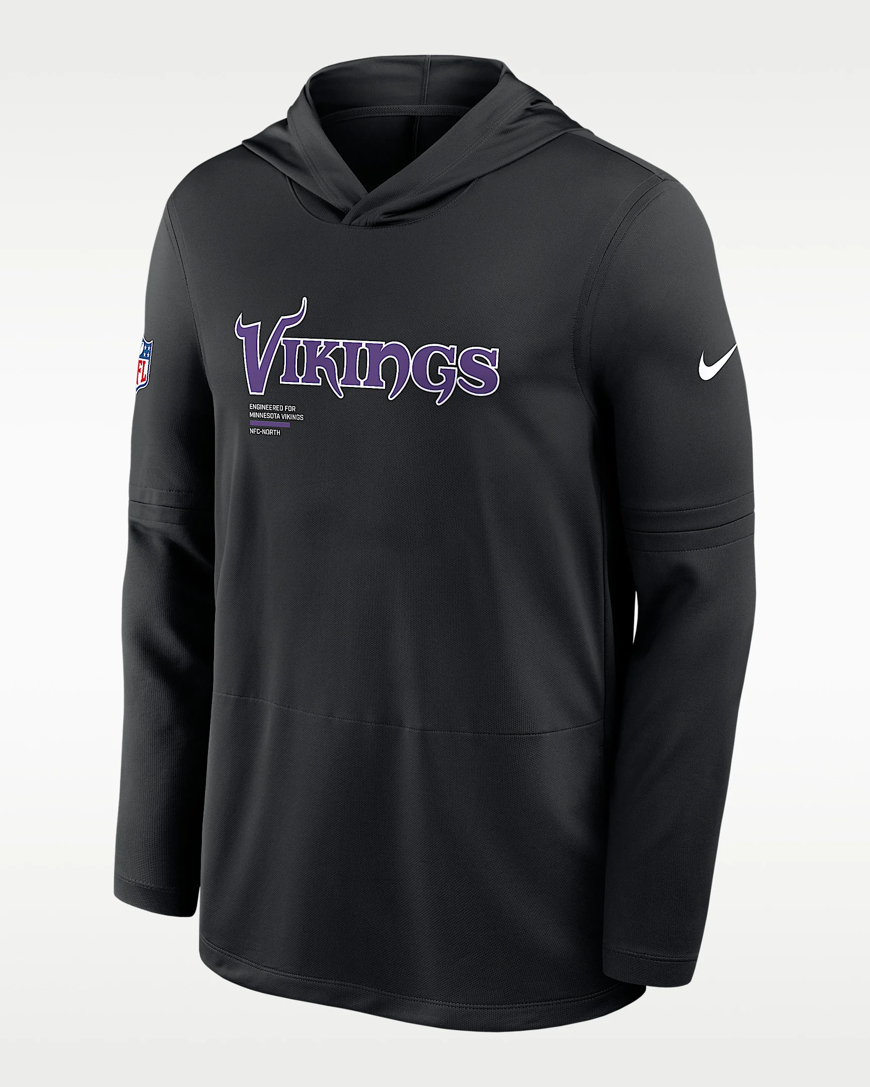 Minnesota Vikings Pure Fury Sideline Men's Nike Dri-FIT NFL Long-Sleeve Hooded Top - 1