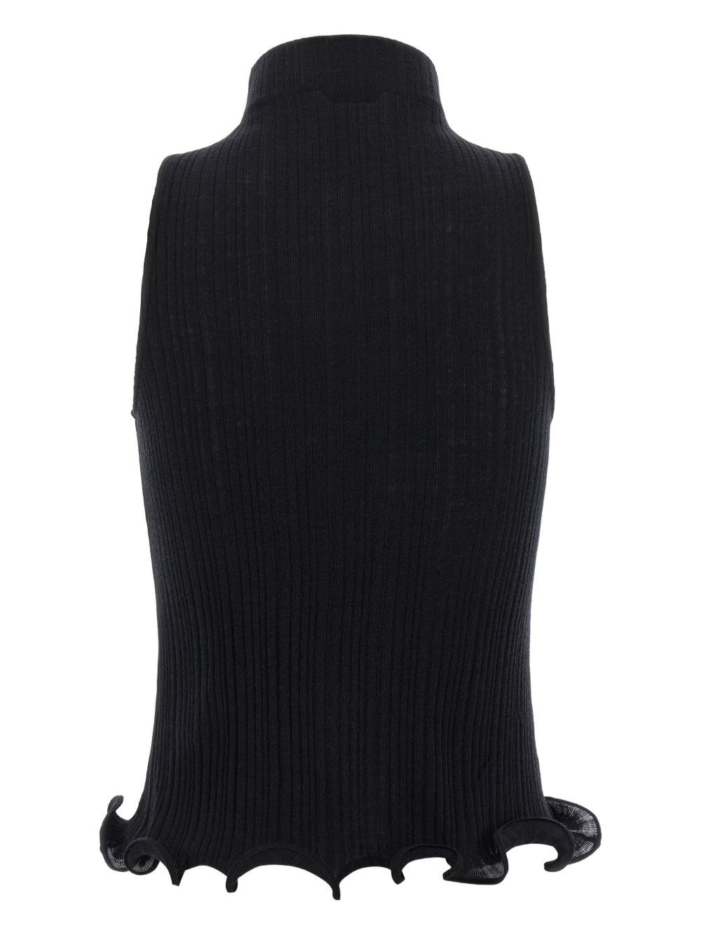 Wool turtle-neck top - 2