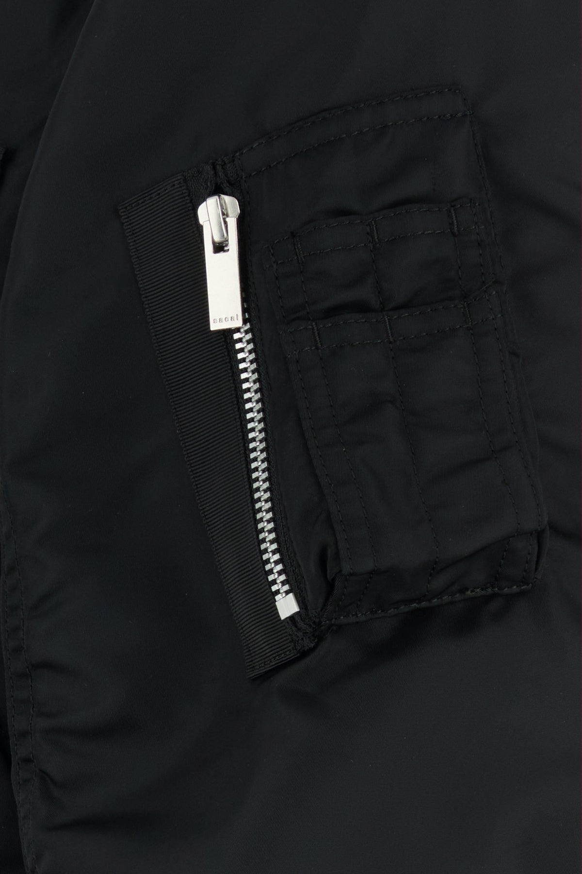 Black nylon bomber jacket - 3