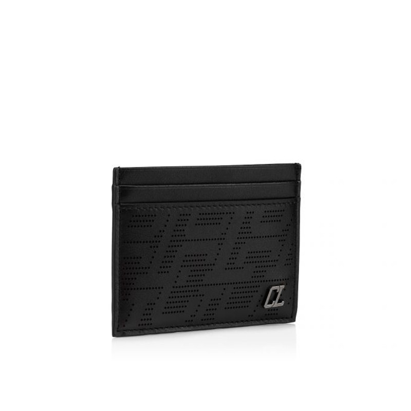 Christian Louboutin Kios Card Holder BLACK/GUN METAL outlook