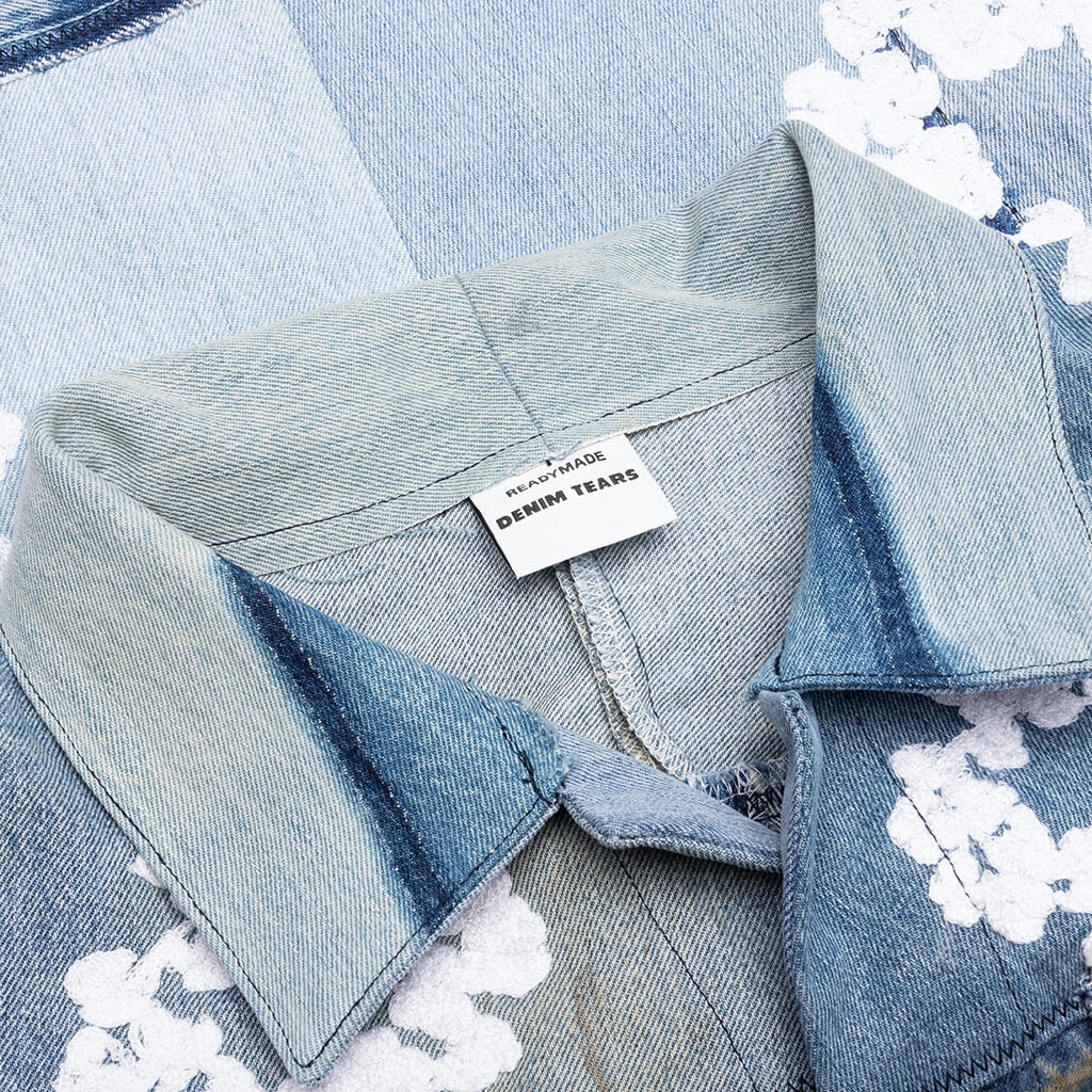 READYMADE X DENIM TEARS CTN WREATH TRACK JACKET - BLUE - 4
