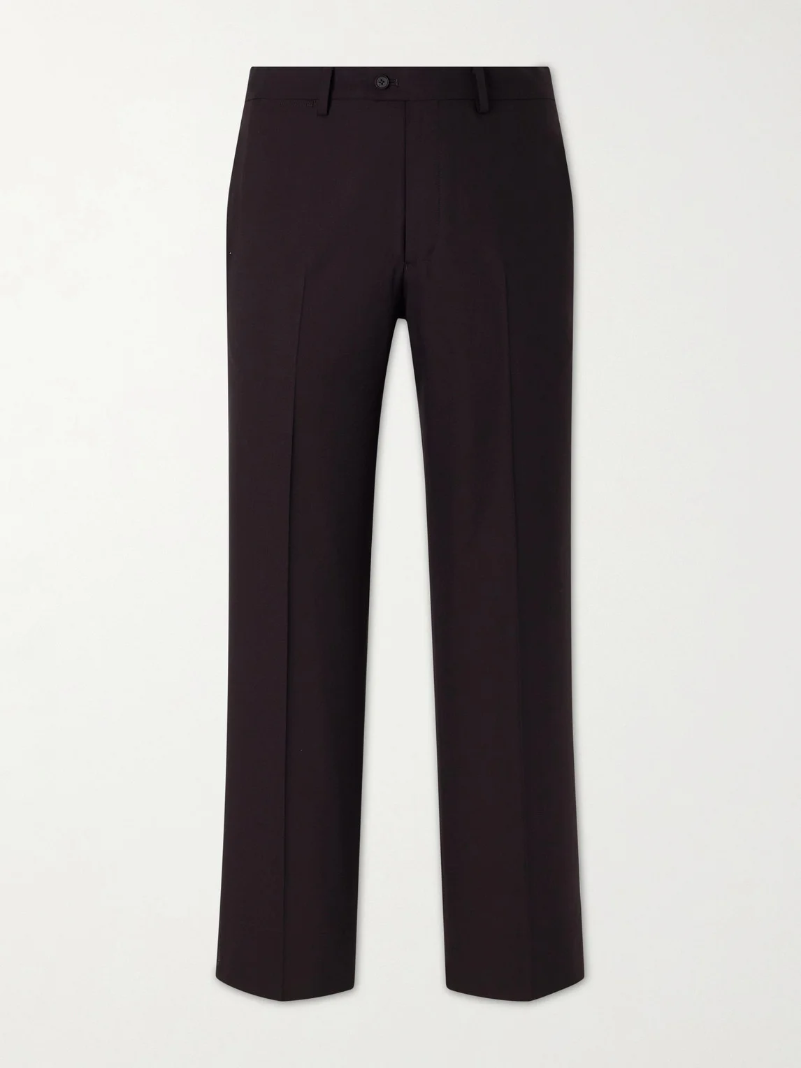 Straight-Leg Wool-Poplin Trousers - 1