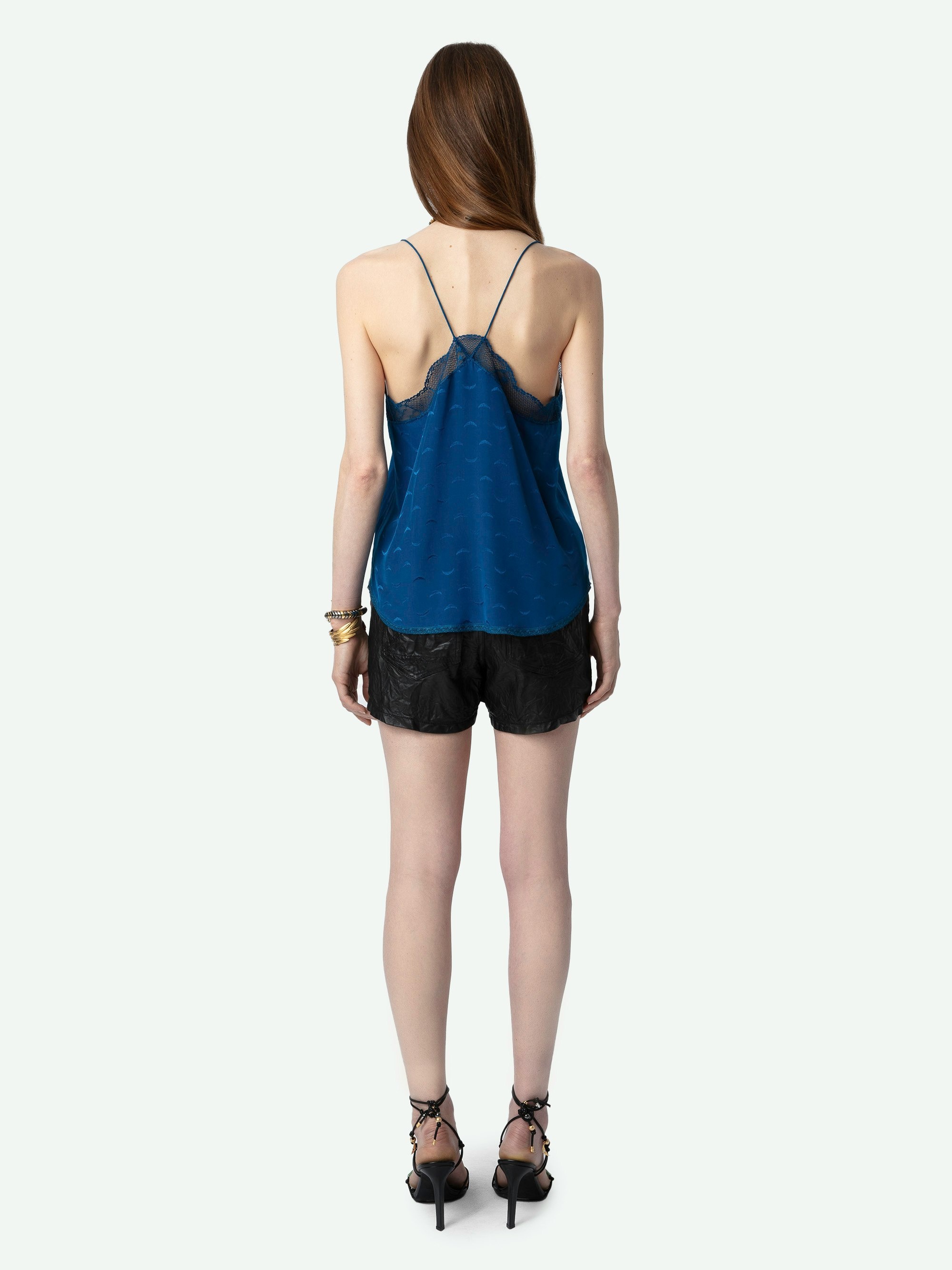 Christy Silk Jacquard Camisole - 4