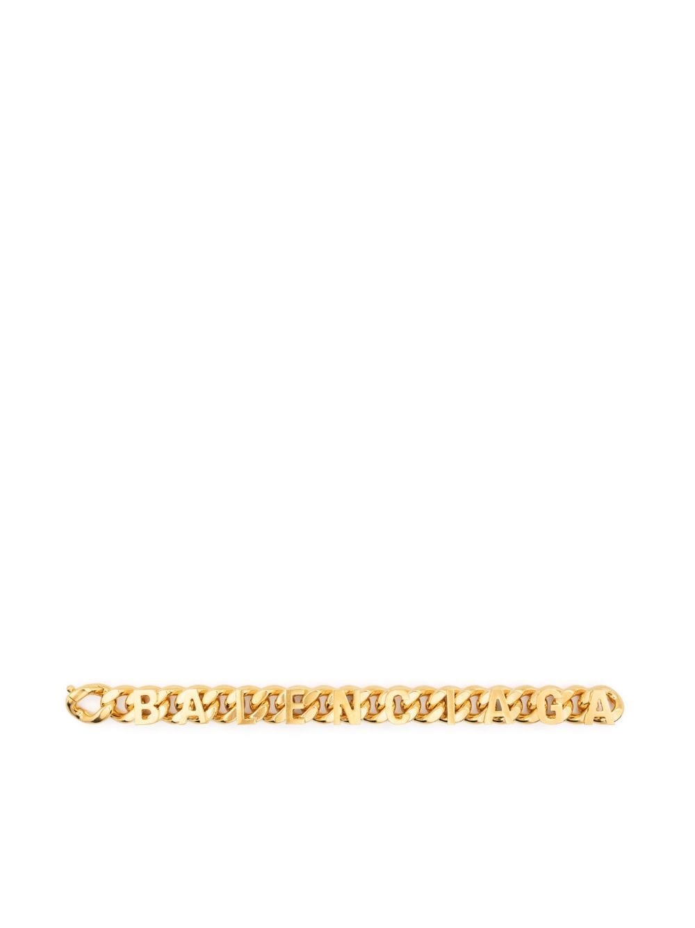 logo-lettering chain bracelet - 1