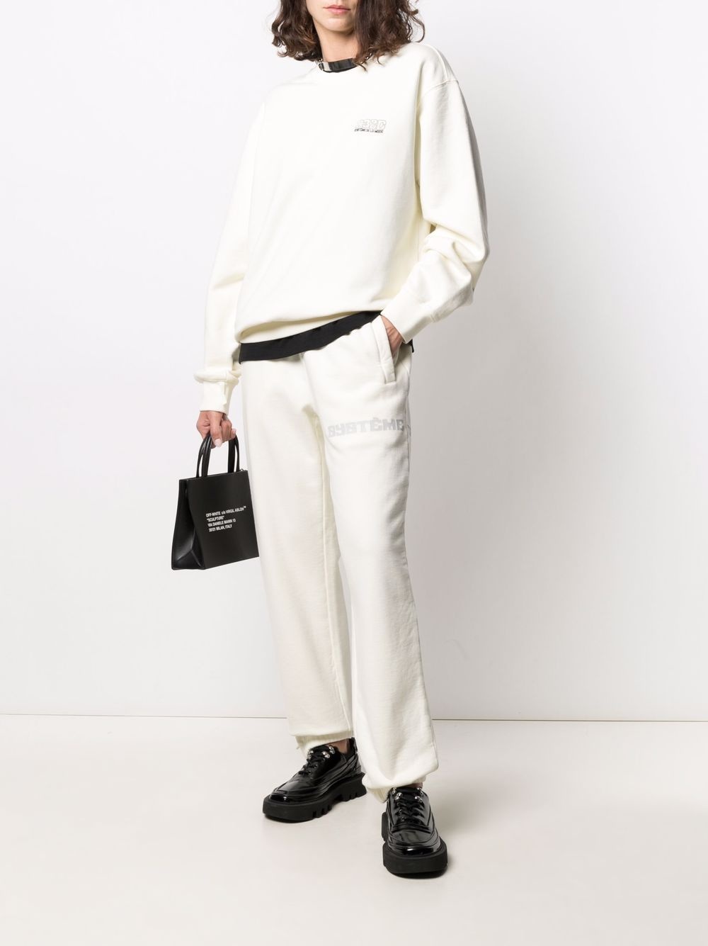 straight-leg logo cotton track pants - 3