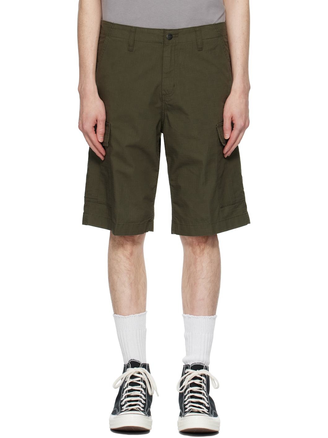 Khaki Core Regular Cargo Shorts - 1