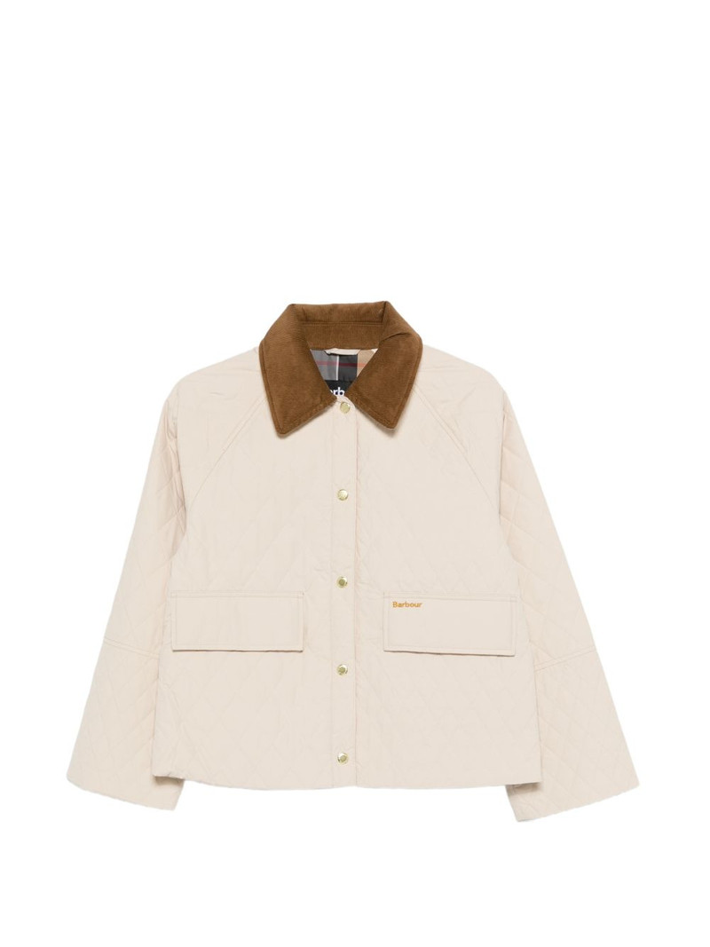 quilted corduroy-collar jacket 1