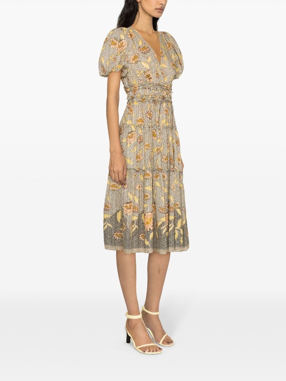 Eloisa floral-print midi dress - 3