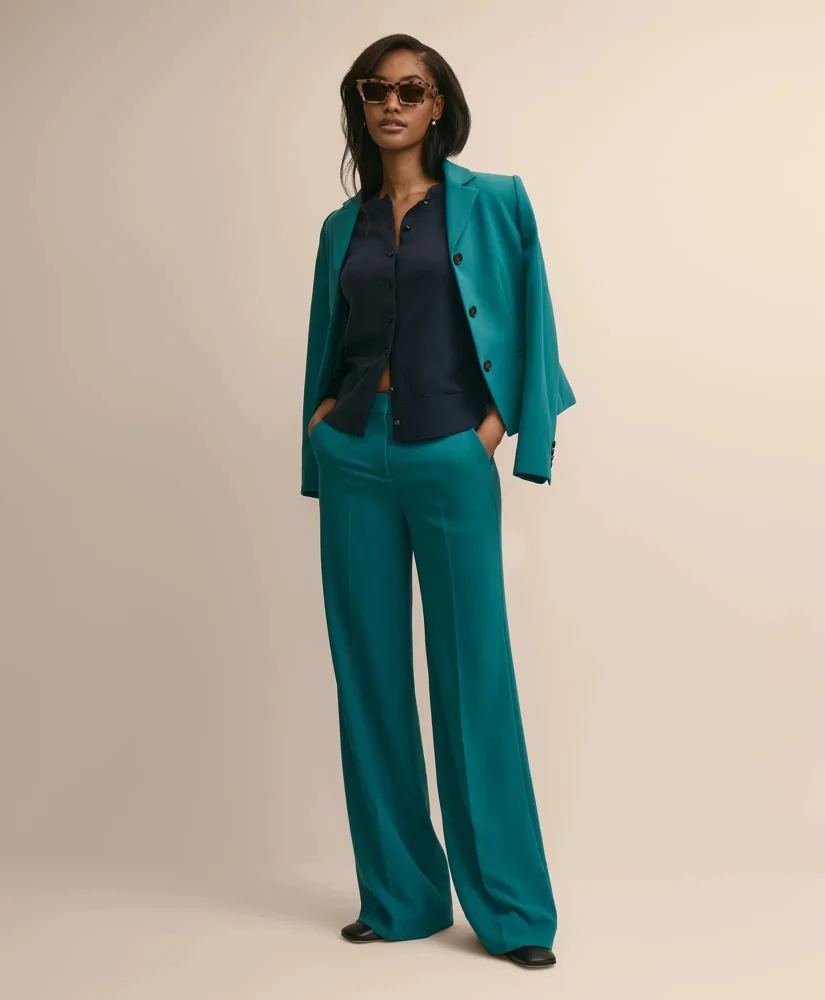 Fine Crepe Wide-Leg Pant - 1
