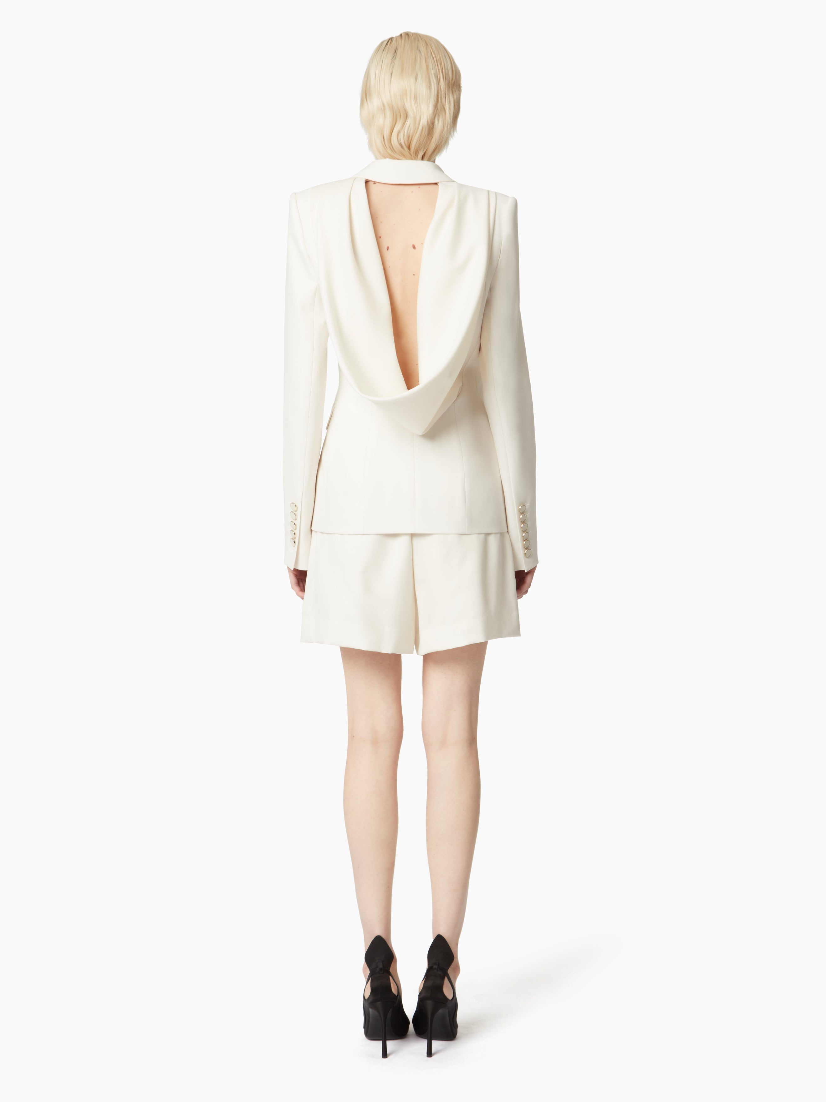 JACKET WITH OPEN DRAPED BACK - 4