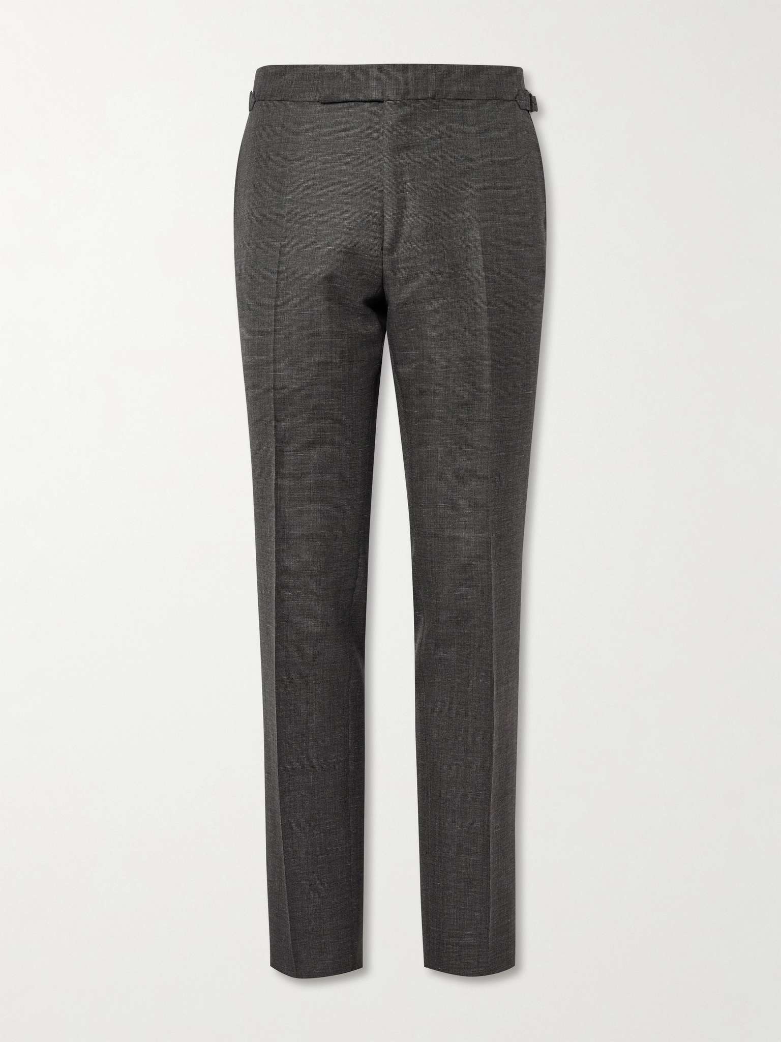 Shelton Straight-Leg Wool, Mohair, Linen and Silk-Blend Trousers - 1