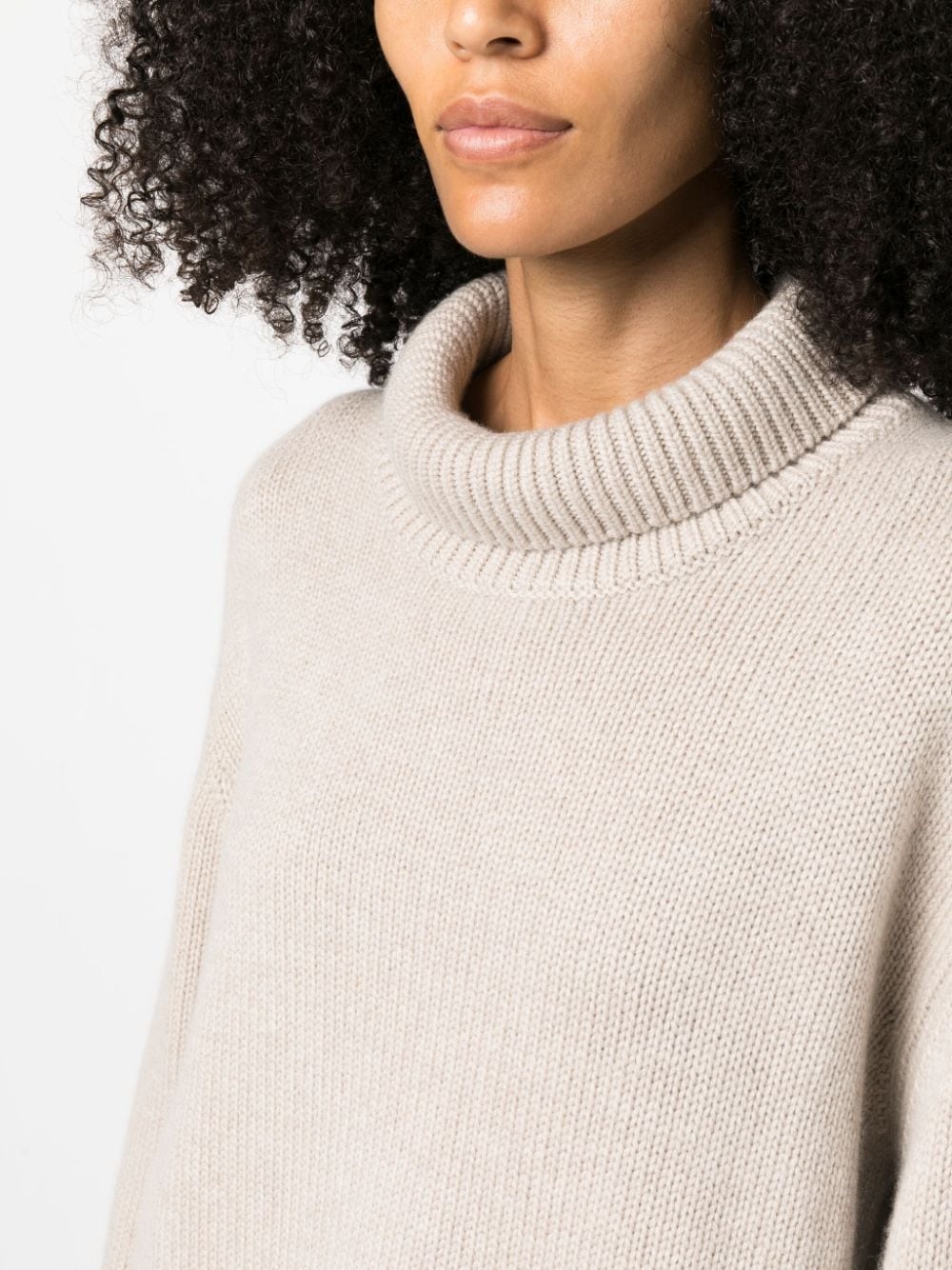 roll-neck cashmere jumper - 5