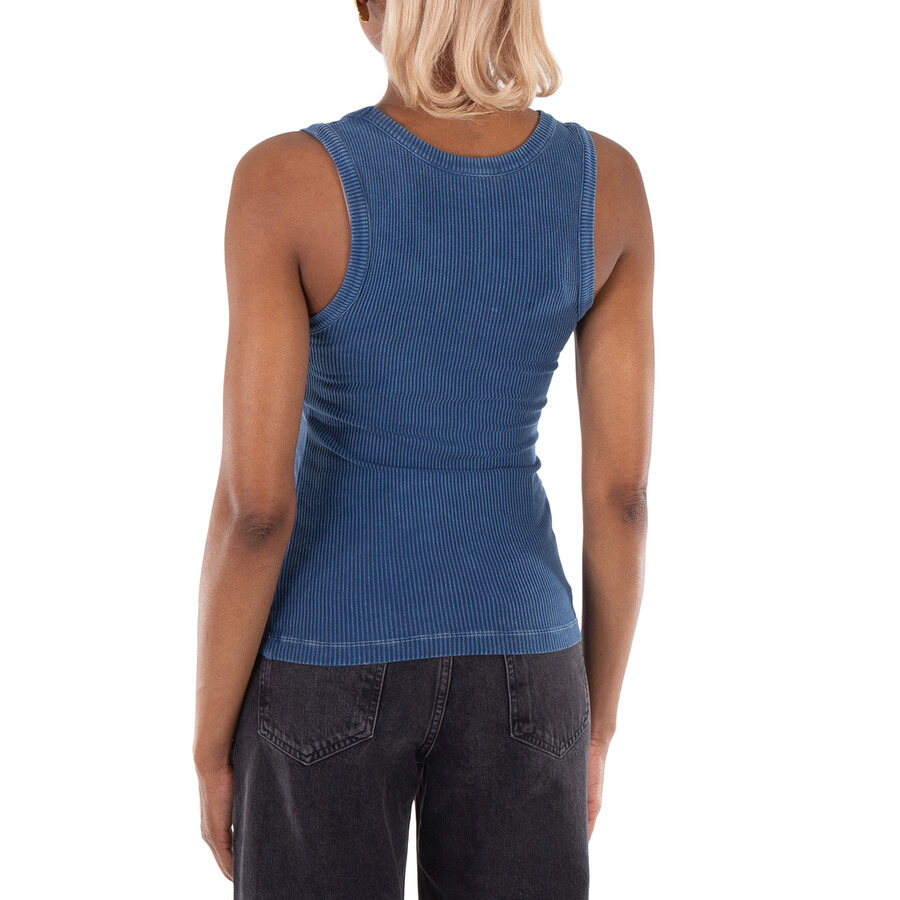 Agolde Ladies Indigo Poppy Ribbed Jersey Tank - 3